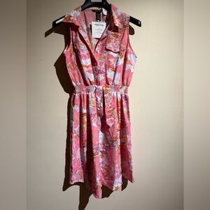 NWT Millennium Pink and Orange Floral Dress